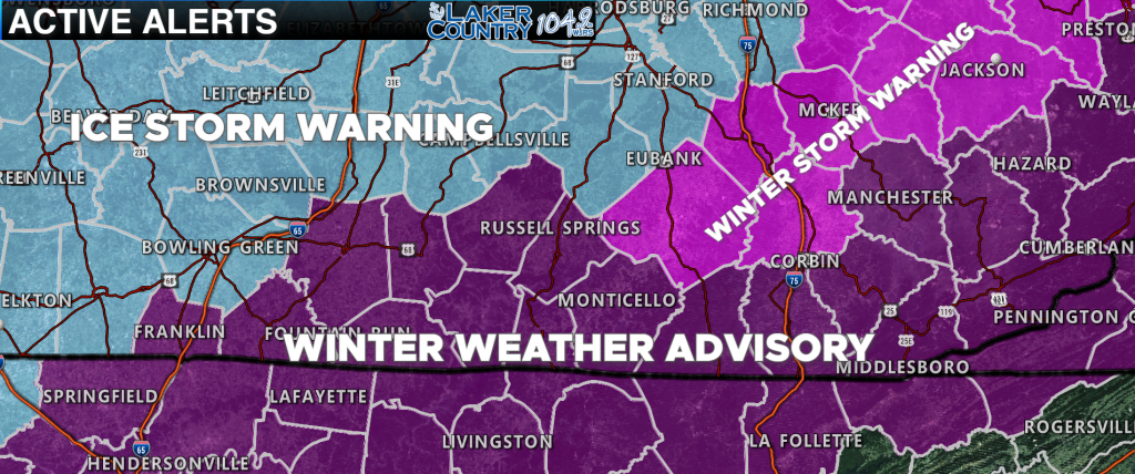 Major Ice Storm to Impact Parts of Kentucky | Laker Country 104.9 FM WJRS
