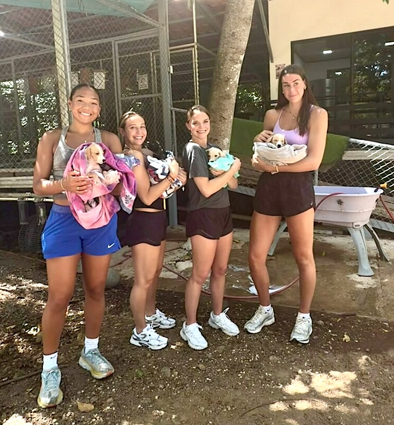A trip to Costa Rica was a bonding experience for UK athletes Asia Thigpen, Delaynee Rodriguez, Creslyn Brose and Morgan Gaerte.